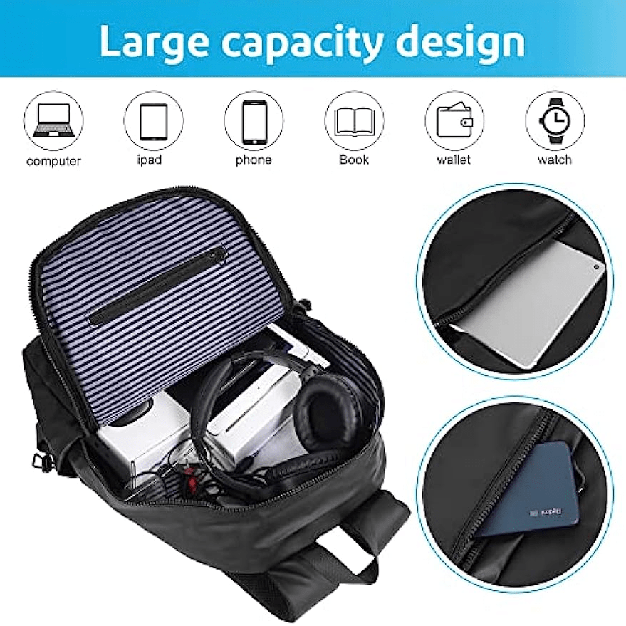 Men's Waterproof Travel Backpack Stylish Casual Laptop Bag Large Capacity