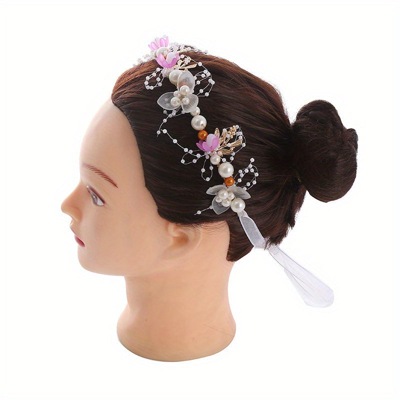 Boho Floral Tiara Headband Bridal Wedding Hair Accessory