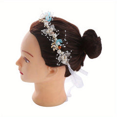 Boho Floral Tiara Headband Bridal Wedding Hair Accessory