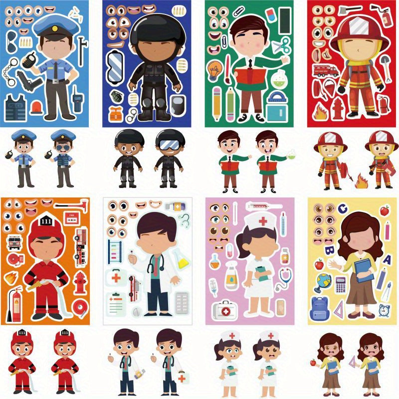 24pcs Facial Expression Stickers - Great Birthday Gift