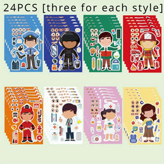24pcs Facial Expression Stickers - Great Birthday Gift