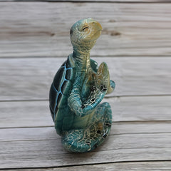 Sea Turtle Meditation Figurine - Yoga Sea Turtle Garden Decor
