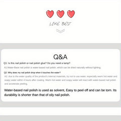 Hypoallergenic Pale Pink Peel Off Nail Polish 10ml