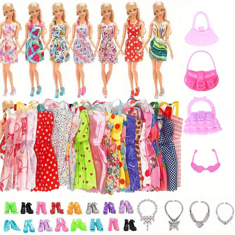 40pcs Doll Outfit Set with Accessories for Stylish Dolls