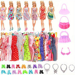 40pcs Doll Outfit Set with Accessories for Stylish Dolls