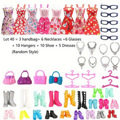 40pcs Doll Outfit Set with Accessories for Stylish Dolls