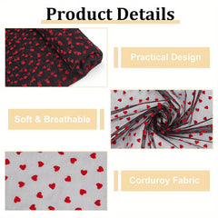 Polyester Mesh Lace Fabric Heart Pattern 4 Yards