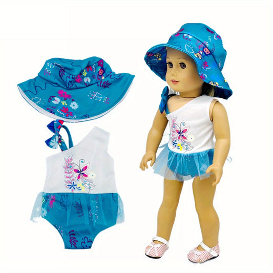 Doll Clothes Set Jumpsuit and Hats Swimsuit Outfits for 38-45 Dolls