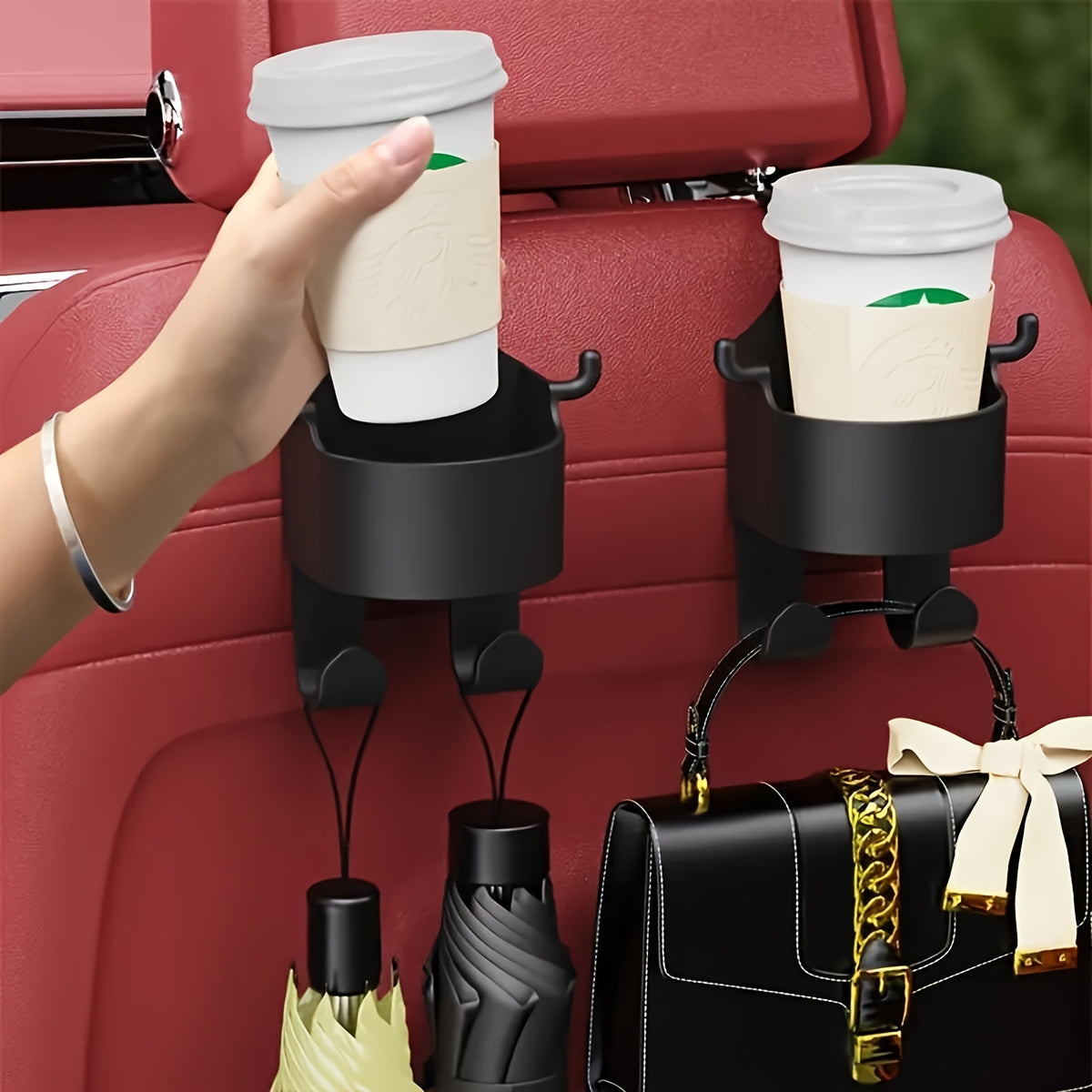 Car Seat Back Creative Cup Holder with Hook