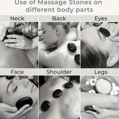 10pcs Hot Stone Massage Set for Spa Relaxation - Professional & Home Use