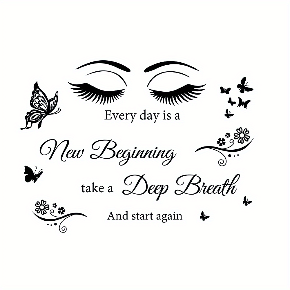 Motivational Butterfly Eye Wall Sticker for Decor