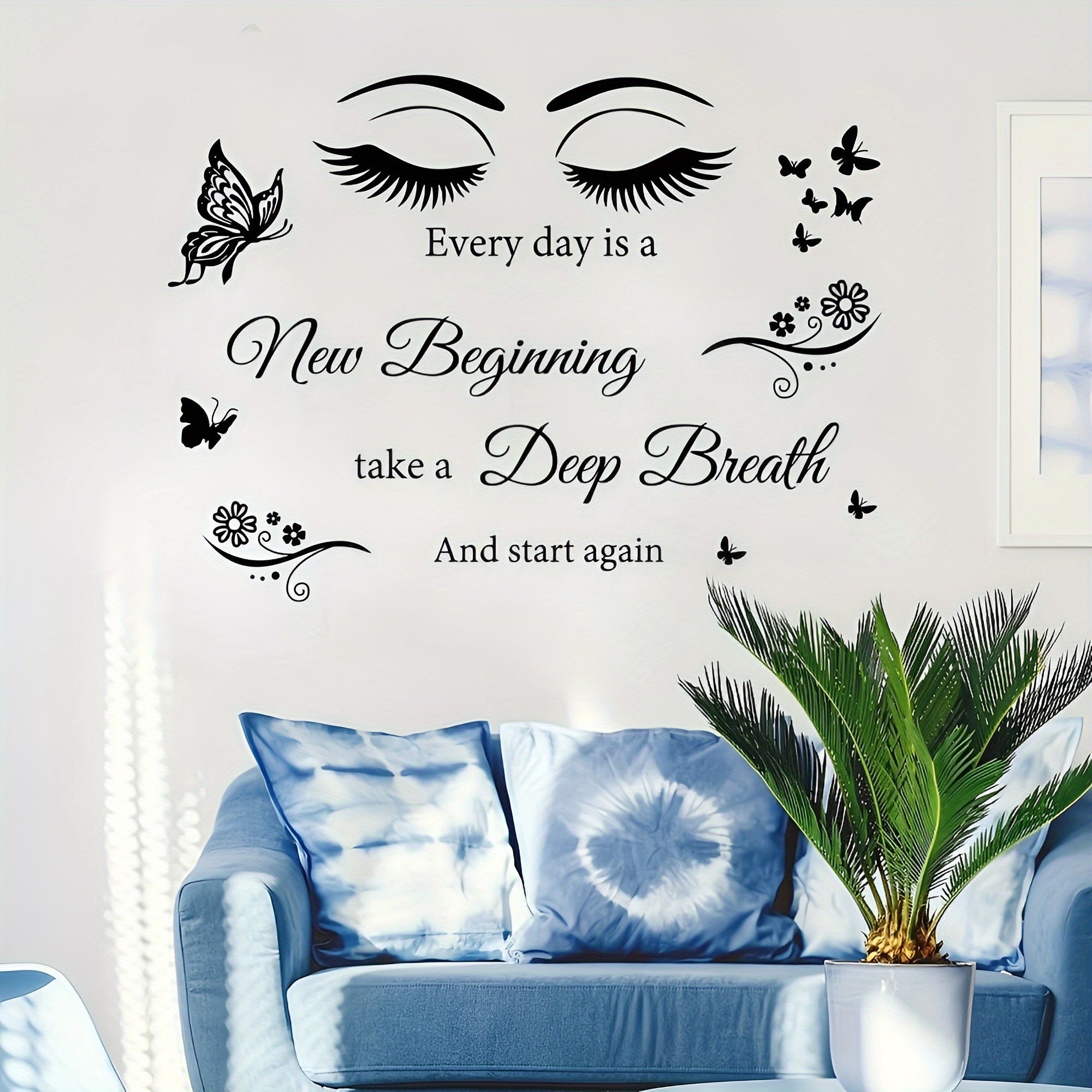 Motivational Butterfly Eye Wall Sticker for Decor
