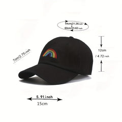 Rainbow Embroidery Baseball Cap