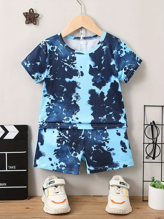 Boys Tie Dye T shirt & Shorts Kids Summer Sets