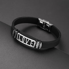 'LOVE' Couples Bracelet - Stylish Silicone Accessory