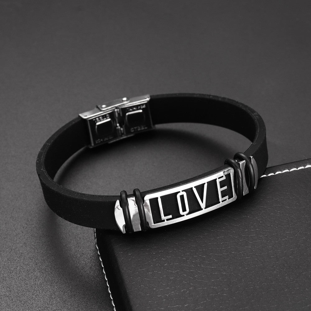 'LOVE' Couples Bracelet - Stylish Silicone Accessory