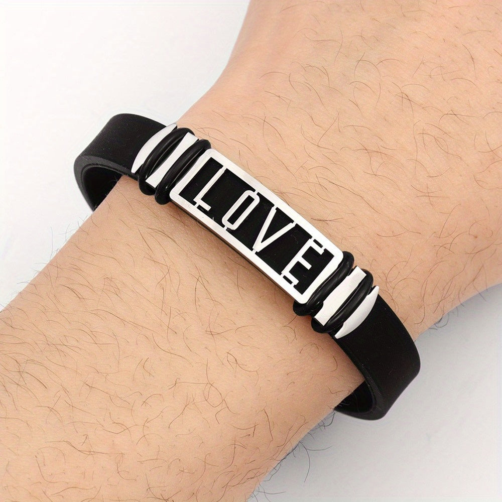 'LOVE' Couples Bracelet - Stylish Silicone Accessory