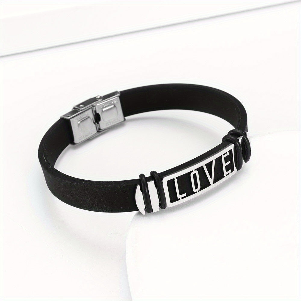 'LOVE' Couples Bracelet - Stylish Silicone Accessory