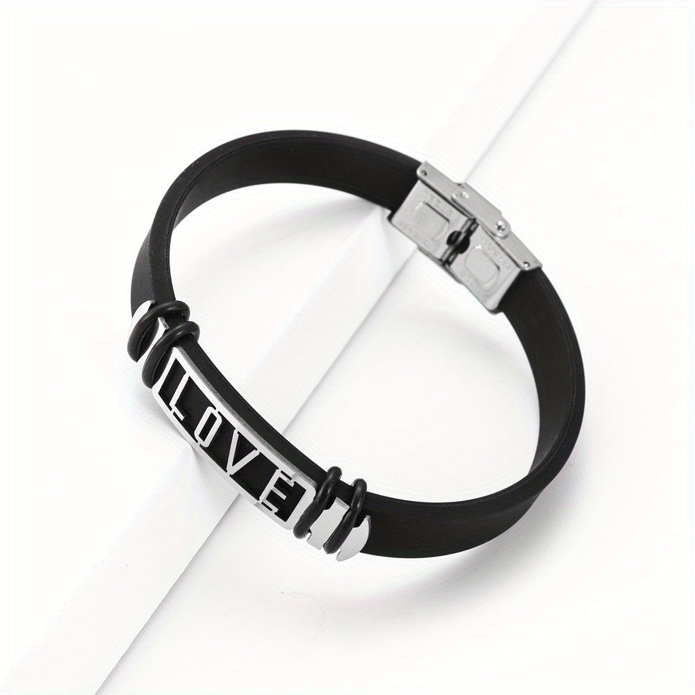 'LOVE' Couples Bracelet - Stylish Silicone Accessory