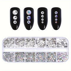 AB Crystal Nail Rhinestones in Mixed Sizes for Nail Art Gemstones