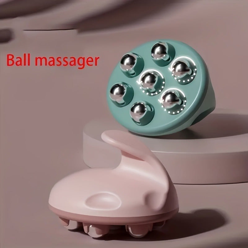 Hand Held Massager with Roller Ball - Full Body Massage Tool