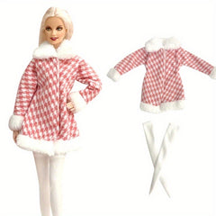 Pink Princess Beach Sun Hat & Clothes For 11.8 Inch Doll