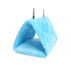 Parrot Bird Triangle Shape Fleece Hanging Bed For Parroket Winter Warmth