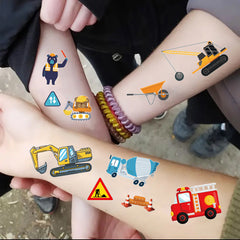 Excavator Waterproof Temporary Tattoo Patches for Women