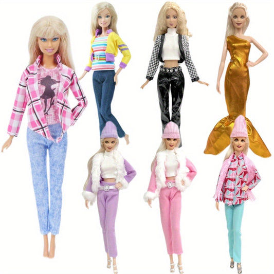 Casual Doll Outfit Suit Dress Shirt Trousers for 1 6 BJD Toy Doll