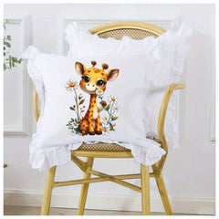 Giraffe Iron On Patch Flower Sticker DIY Heat Press Transfer HTV Vinyl Decal