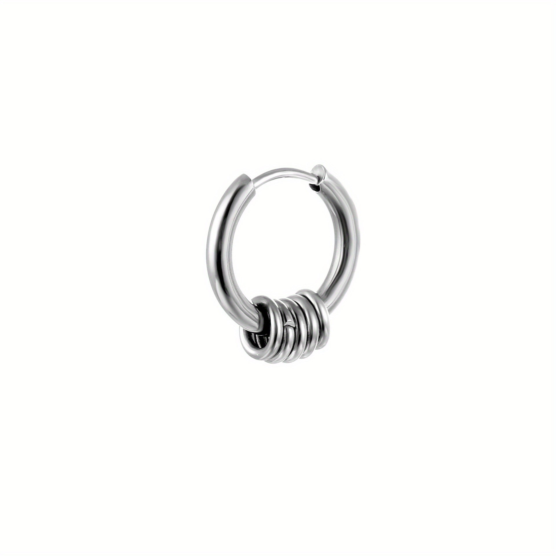 Stainless Steel Spring Clip Earrings Casual Earrings