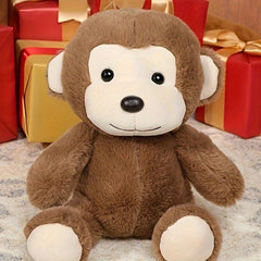 Soft Monkey Plush Toys Stuffed Animal Pillow Mixed Materials Room Decor Gift