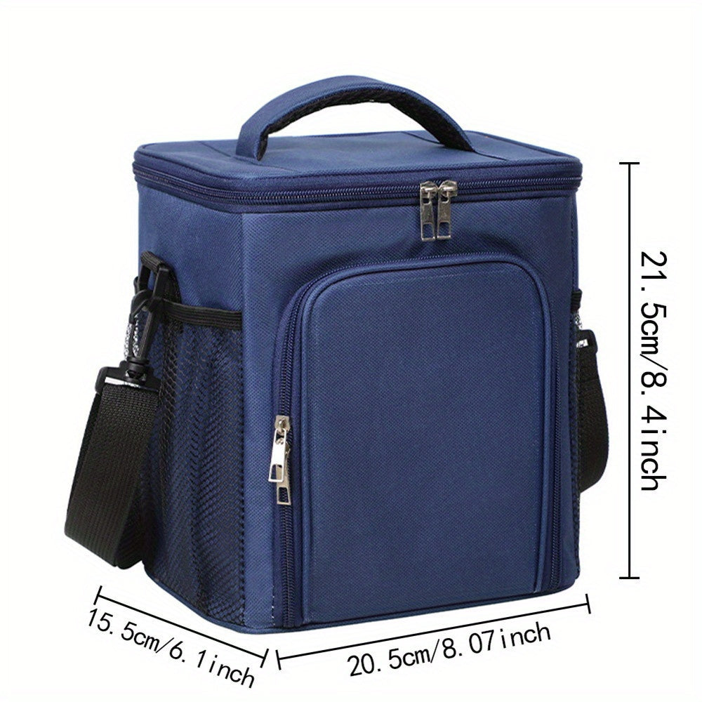 Navy Floral C Insulated Lunch Bag for Women