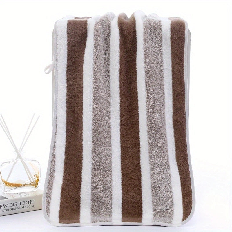 Striped Towel Set Ultra Fast Quick Dry Absorbent Plush