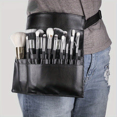 Makeup Artist Waist Bag PU Leather Brush Tool Belt Pouch