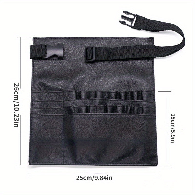 Makeup Artist Waist Bag PU Leather Brush Tool Belt Pouch