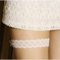 Floral Lace Bridal Garter Set Romantic Wedding Accessory for Brides