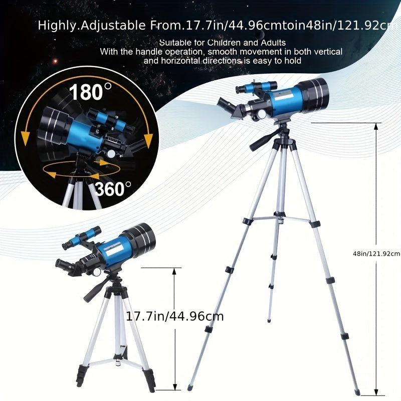 High Powered 70mm Astronomical Telescope 15X-150X HD Night Vision