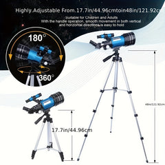 High Powered 70mm Astronomical Telescope 15X-150X HD Night Vision