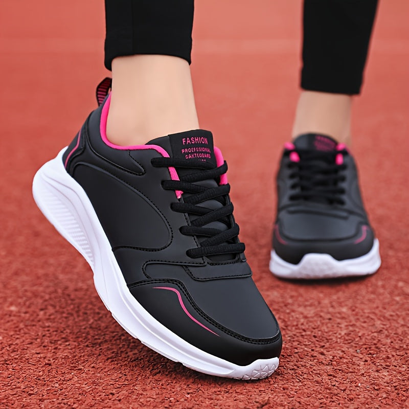 Women's Lace-up Lightweight Running Shoes Non-slip Athletic Sneakers