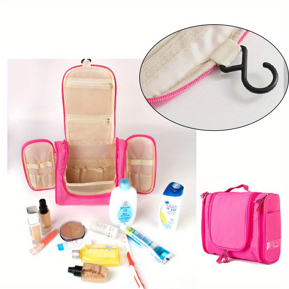 Toiletry Bag w/ Hanging Hook Makeup Travel Organizer Shampoo Toiletries