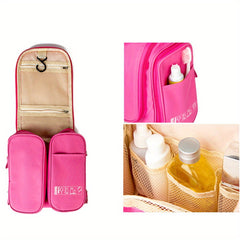 Toiletry Bag w/ Hanging Hook Makeup Travel Organizer Shampoo Toiletries