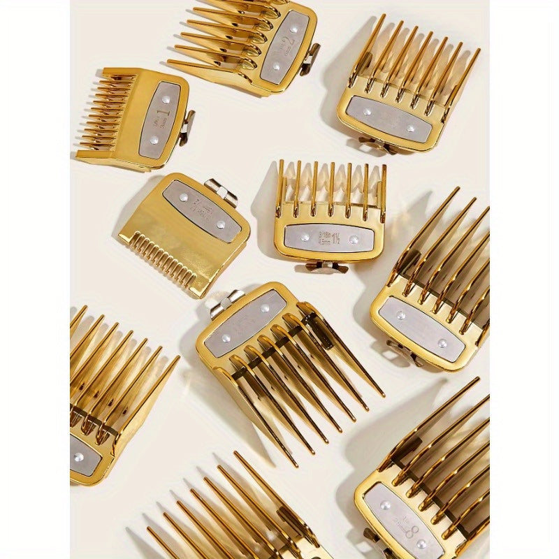 10pcs Golden Hairdressing Comb Set Salon All Hair Types