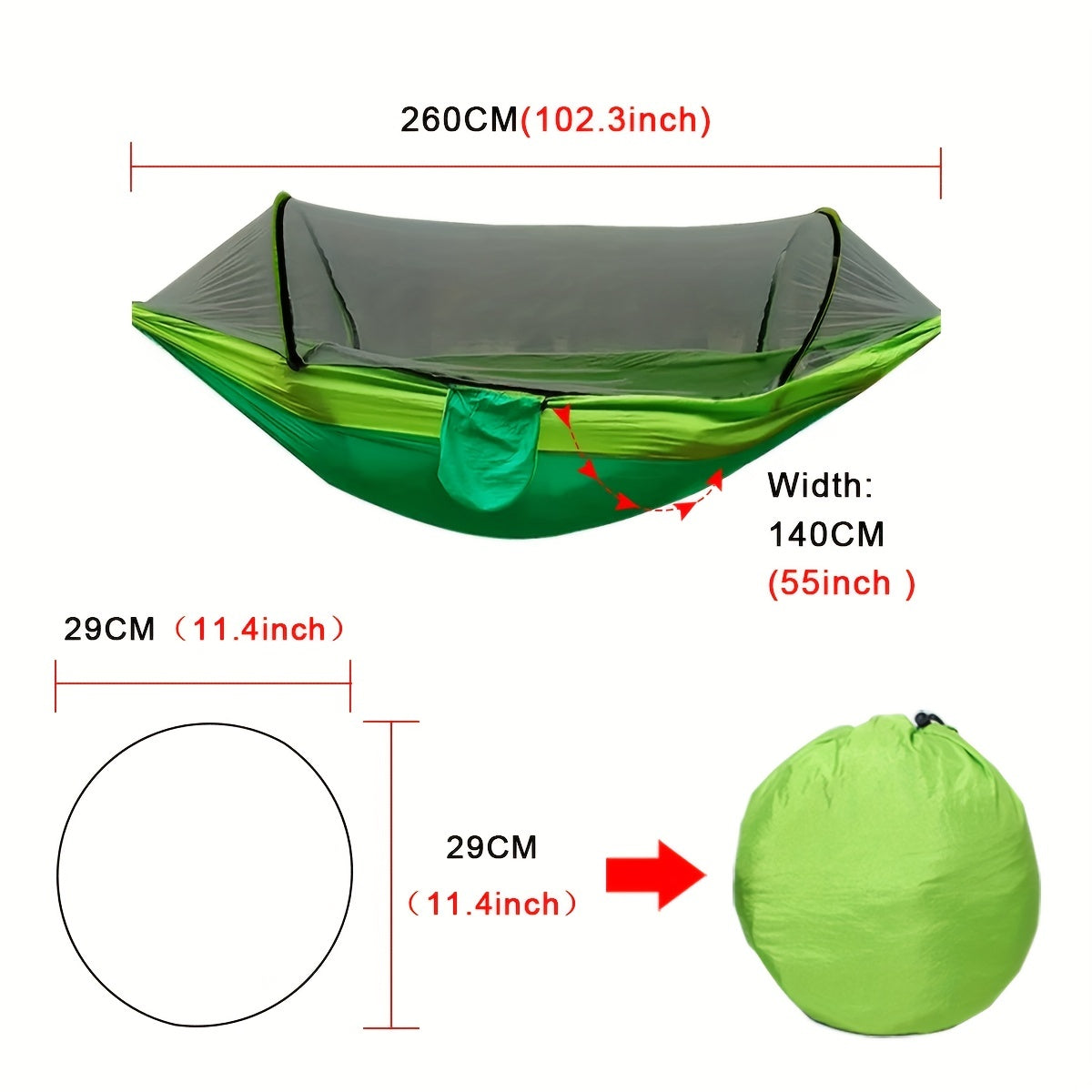 Automatic Hammock With Mosquito Net for Outdoor Camping