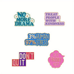 Is It Friday Yet Enamel Pins - Me Sarcastic Never - 80s Baby Drama Brooch
