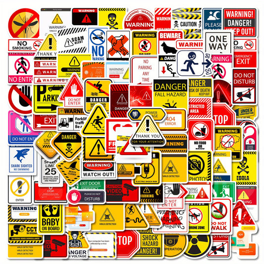100pcs Waterproof Sticker Pack - Funny Cartoon Designs
