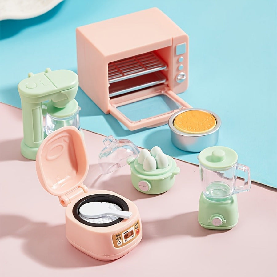 Dollhouse Kitchen Set - Microwave & Rice Cooker - Play House Toy