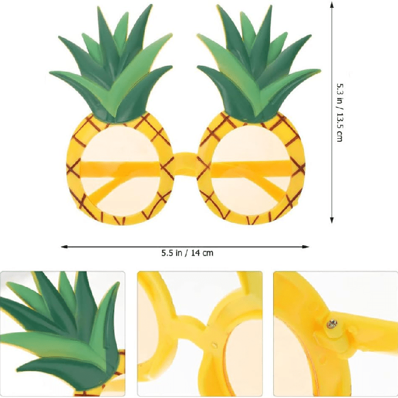 8Pcs Luau Party Fruit Shaped Glasses Hawaiian Beach Photo Booth Props