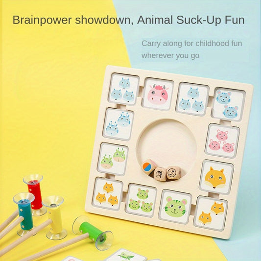 Animal Matching Game Educational Wooden Toy for Preschool