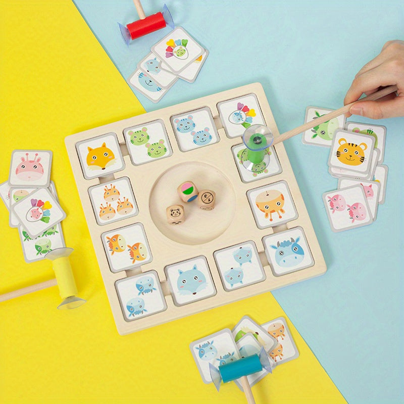Animal Matching Game Educational Wooden Toy for Preschool